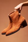 Shop_Dmodot_Brown Sprazzo Tobacco Alto High Heel Boots _Online_at_Aza_Fashions