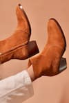 Buy_Dmodot_Brown Sprazzo Tobacco Alto High Heel Boots 