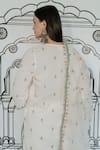 Shop_Gulabo Jaipur_Cream Cotton Embroidery Thread Notched Niha Kurta Set _at_Aza_Fashions