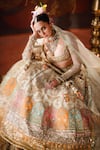 Buy_Masaba_Beige Lehenga And Blouse Raw Silk Embroidery Gul Bombay Barfi Bridal Set _Online_at_Aza_Fashions