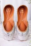 Buy_House of Vian_Silver Mirror Ayna Embroidered Juttis _at_Aza_Fashions