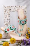 Buy_House of Vian_Multi Color Zardozi Gulbagh Floral Embroidered Kolhapuri Sandals _Online_at_Aza_Fashions