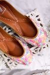 Buy_House of Vian_Multi Color Sequin Gulzar Embroidered Juttis _Online_at_Aza_Fashions