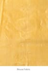 DUSALA_Gold Kosa Silk Flower Marigold Motif Handwoven Saree With Running Blouse Piece _at_Aza_Fashions