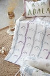 Buy_Masaya_Purple Hypoallergenic Cotton Hand Block Printed K For Koala Cot Bedding Set _at_Aza_Fashions