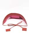 Buy_Immri_Pink Plain Leather Peplum Pocket Belt _Online_at_Aza_Fashions