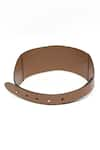 Shop_Immri_Brown Embellished Halo Loop Stud Belt _Online_at_Aza_Fashions