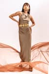 Buy_Immri_Gold Embellished Loop Belt _at_Aza_Fashions