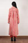 Shop_MATI_Beige Cotton Printed Stripes Shirt Collar Tunic With Pant _at_Aza_Fashions
