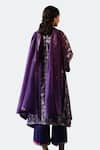 Shop_Begum_Purple Kurta Silk Woven Sequin Round Aam Panna Embroidered Set _Online_at_Aza_Fashions