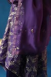 Buy_Begum_Purple Kurta Silk Woven Sequin Round Aam Panna Embroidered Set _Online