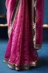 Buy_Begum_Pink Saree Silk Woven Zari Round Sharbat Gota Border Embellished With Blouse 