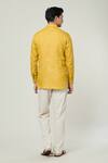 Shop_Arihant Rai Sinha_Yellow Linen Plain Kurta _at_Aza_Fashions