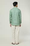 Shop_Arihant Rai Sinha_Green Linen Plain Full Sleeve Kurta _at_Aza_Fashions