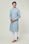 Arihant Rai Sinha Grey Linen Straight Kurta Online at Aza Fashions Arihant Rai Sinha_Grey Linen Straight Kurta _Online_at_Aza_Fashions