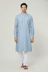 Arihant Rai Sinha Grey Linen Straight Kurta at Aza Fashions Arihant Rai Sinha_Grey Linen Straight Kurta _at_Aza_Fashions