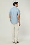 Shop_Arihant Rai Sinha_Grey Linen Pocket Detail Button Down Shirt _at_Aza_Fashions