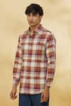 Buy_The Men's Kompany_Brown Cotton Printed Checks Checkered Shirt  _Online_at_Aza_Fashions