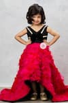 Buy_Pinkcow designs pvt ltd_Black Tafetta Silk Ruffled Bow Gown _at_Aza_Fashions