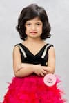 Shop_Pinkcow designs pvt ltd_Black Tafetta Silk Ruffled Bow Gown _Online_at_Aza_Fashions