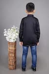 Buy_Little Brats_Black Cotton Blend Hand Embroidery Geometric Lion Full Sleeve Shirt _Online_at_Aza_Fashions