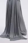 Shop_Amit Aggarwal_Grey Embellished Metallic Round Cape Dress _Online_at_Aza_Fashions