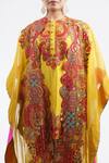 Shop_Debyani + Co_Yellow Silk Embroidery Round Kurta Salwar Set _Online_at_Aza_Fashions