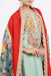 Shop_Debyani + Co_Blue Embroidered Closed Round Neck Kurta Salwar Set 