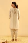 Shop_Sheetal Batra_Ivory Kurta Silk Chanderi Embroidered Aashna Kashmiri Tilla And Dhoti Pant Set _at_Aza_Fashions