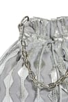 Buy_Kaeros_Silver Abstract Jewel Potli Bag _Online_at_Aza_Fashions