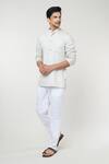 Buy_Rng Safawala_Cream Cotton Printed Floral Short Kurta Set _Online_at_Aza_Fashions