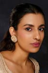 Zevar By Geeta_Gold Plated Crystals Moissanite Studded Earrings _Online_at_Aza_Fashions