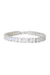 Zevar by Geeta_White Faux Diamond Embellished Bracelet _Online_at_Aza_Fashions