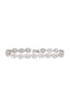 Buy_ZEVAR BY GEETA_White Faux Diamond Embellished Bracelet _at_Aza_Fashions