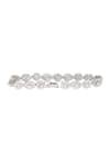 ZEVAR BY GEETA_White Faux Diamond Embellished Bracelet _Online_at_Aza_Fashions