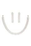 Shop_ZEVAR BY GEETA_White Diamond Embellished Necklace Set _at_Aza_Fashions