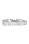 Buy_ZEVAR BY GEETA_White Diamond Embellished Layered Bracelet _at_Aza_Fashions