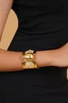 Rahul Mishra_Gold Plated Gilded Lady Beetle Hand Cuff _Online_at_Aza_Fashions