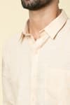 Buy_Arihant Rai Sinha_Beige Linen Plain Shirt 