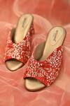 Buy_AROUND ALWAYS_Red Mirror Buttercup Floral Embroidered Heels _at_Aza_Fashions