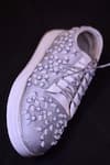 AROUND ALWAYS_Silver Pearl Liza Embroidered Sneakers _Online_at_Aza_Fashions