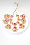 Buy_BAUBLE BAZAAR_Multi Color Silk Thread Coral Blush Necklace _at_Aza_Fashions