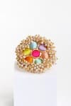 Shop_BAUBLE BAZAAR_Multi Color Silk Thread Opal Fantasy Ring _at_Aza_Fashions