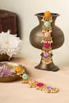 Buy_BAUBLE BAZAAR_Multi Color Thread Lily Fantasy 5 Tier Dangler Earrings _at_Aza_Fashions