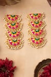 Buy_BAUBLE BAZAAR_Multi Color Thread Four Tier Semicircular Earrings _at_Aza_Fashions