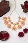 BAUBLE BAZAAR_Yellow Thread Bliss Double Layered Necklace _Online_at_Aza_Fashions