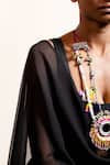 Buy_KrutiArts_Pink Bead Dhampachada Mirror Embellished Tassel Pendant Necklace _Online_at_Aza_Fashions