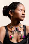 Buy_KrutiArts_Black Bead Vaydo Embroidered Parrot Tassel Choker _Online_at_Aza_Fashions