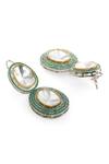 Buy_Ruby Raang_Silver Plated Kundan Embellished Earrings _Online_at_Aza_Fashions