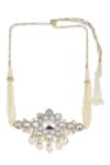 Buy_Ruby Raang_Silver Plated Kundan Floral Cutwork Choker _Online_at_Aza_Fashions